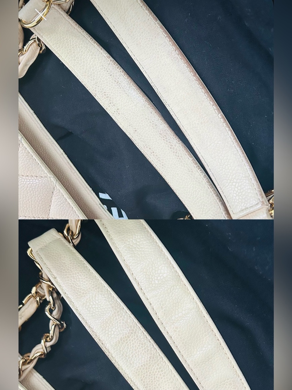 CHANEL Beige Quilted Caviar GST - Picture 15 of 17